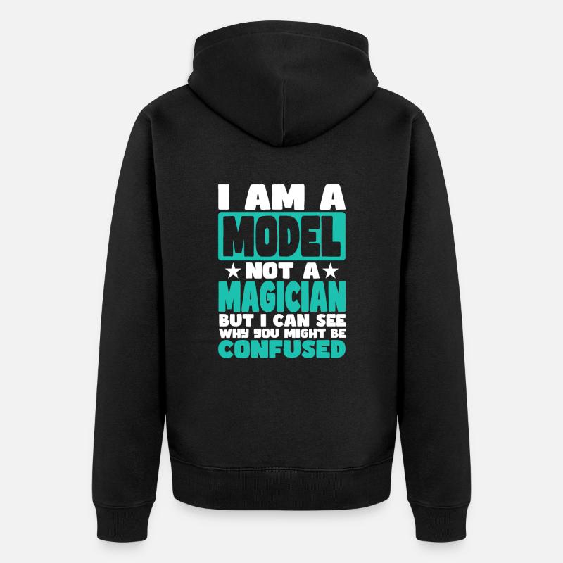 Modèle - Veste à capuche bio Premium Unisexe - noir