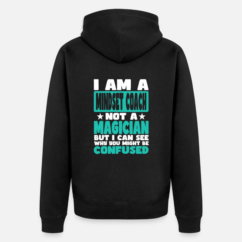 Coach de l’état d’ - Veste à capuche bio Premium Unisexe - noir