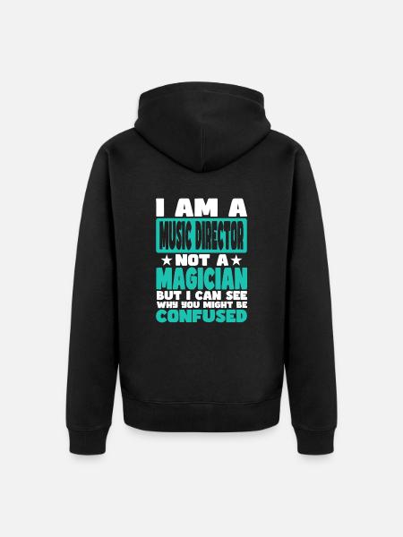 Music Director - Unisex Premium Organic Zip Hoodie - black