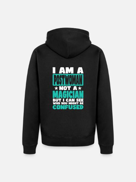 Briefträgerin - Unisex Premium Bio Zip Hoodie - Schwarz