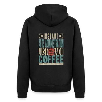 Administration des arts instantanés Il suffit d’ajouter du café - Veste à capuche bio Premium Unisexe - noir - Dos - Nico (187cm)