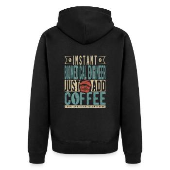 Ingénieur biomédical instantané Il suffit d’ajouter du café - Veste à capuche bio Premium Unisexe - noir - Dos - Nico (187cm)
