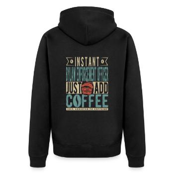 Agent d’application des règlements municipaux instantané Il suffit d’ajouter du café - Veste à capuche bio Premium Unisexe - noir - Dos - Nico (187cm)
