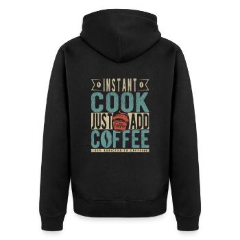 Cuisson instantanée Il suffit d’ajouter du café - Veste à capuche bio Premium Unisexe - noir - Dos - Nico (187cm)