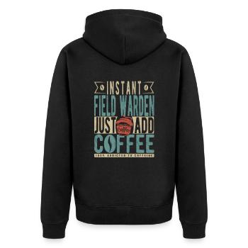 Gardien de terrain instantané Il suffit d’ajouter du café - Veste à capuche bio Premium Unisexe - noir - Dos - Nico (187cm)