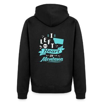 Montana Souvenir Amour - Veste à capuche bio Premium Unisexe - noir - Dos - Nico (187cm)