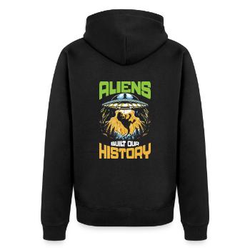 Théoricien de l’ancien astronaute Alien Ufo Croyant - Veste à capuche bio Premium Unisexe - noir - Dos - Nico (187cm)