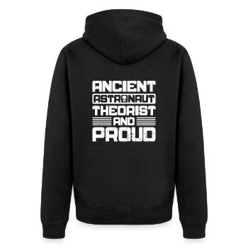 Théoricien de l’ancien astronaute Amant extraterrestre OVNI - Veste à capuche bio Premium Unisexe - noir - Dos - Nico (187cm)