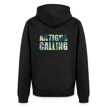 Antigua Souvenir Vacances Antigua Calling - Veste à capuche bio Premium Unisexe - noir - Dos - Nico (187cm)