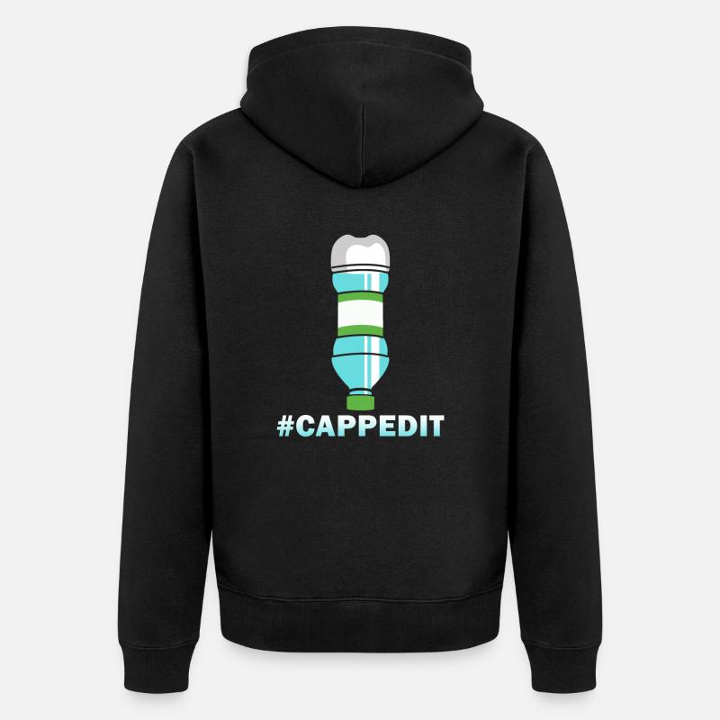 Bouteille Flip #Cappedit - Veste à capuche bio Premium Unisexe - noir