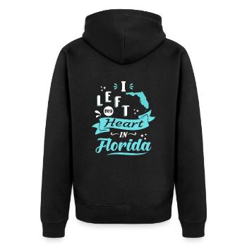 Souvenir de Floride Amour - Veste à capuche bio Premium Unisexe - noir - Dos - Nico (187cm)