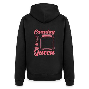 Reine de la conserve Passionné de conservation des aliments - Veste à capuche bio Premium Unisexe - noir - Dos - Nico (187cm)