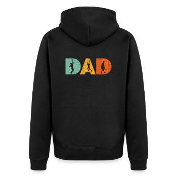 Tennis Dad - Fierté et passion - Veste à capuche bio Premium Unisexe - noir - Dos - Nico (187cm)