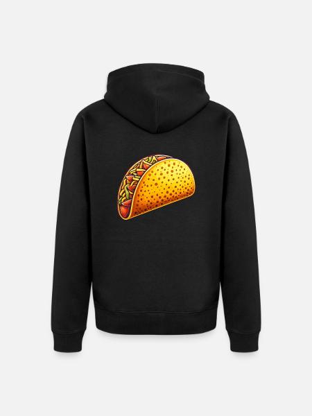 Taco Schale - Unisex Premium Bio Zip Hoodie - Schwarz