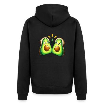 Joyeux amis de l’avocat célébrant - Veste à capuche bio Premium Unisexe - noir - Dos - Nico (187cm)