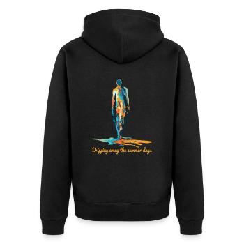Les journées chaudes fondent - Veste à capuche bio Premium Unisexe - noir - Dos - Nico (187cm)