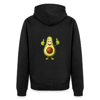 Happy Avocado Thumbs Up - Veste à capuche bio Premium Unisexe - noir - Dos - Nico (187cm)