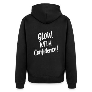 Every day a new chance to shine Motivation - Unisex Premium Organic Zip Hoodie - black - Back - Nico (187cm)
