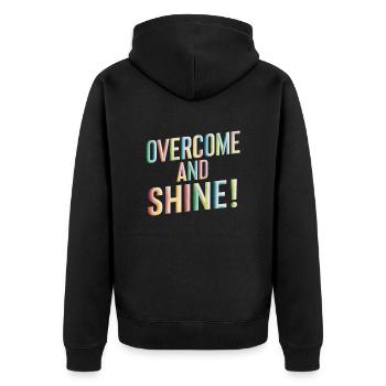 Surmonter et faire briller la motivation - Veste à capuche bio Premium Unisexe - noir - Dos - Nico (187cm)
