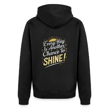 Chaque jour est votre chance de briller - Veste à capuche bio Premium Unisexe - noir - Dos - Nico (187cm)
