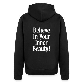 Croyez en votre beauté intérieure - Veste à capuche bio Premium Unisexe - noir - Dos - Nico (187cm)