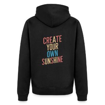 Créez vos propres lettres colorées de soleil - Veste à capuche bio Premium Unisexe - noir - Dos - Nico (187cm)