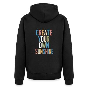 Créez votre propre motivation au soleil - Veste à capuche bio Premium Unisexe - noir - Dos - Nico (187cm)