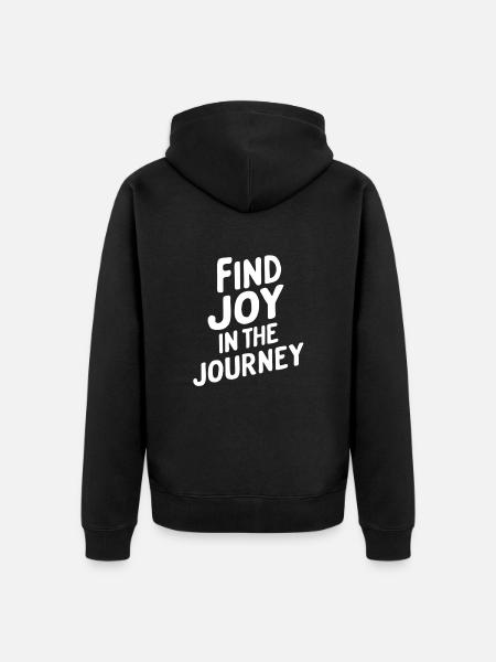 Find joy on your way - Unisex Premium Organic Zip Hoodie - black