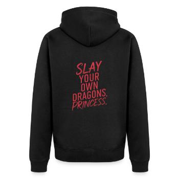 Tuez votre propre motivation Dragons Princess - Veste à capuche bio Premium Unisexe - noir - Dos - Nico (187cm)