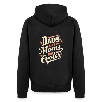 Les papas comme les mamans sont juste cool en disant - Veste à capuche bio Premium Unisexe - noir - Dos - Nico (187cm)
