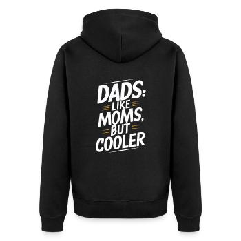 Les papas comme les mamans sont juste cool en disant - Veste à capuche bio Premium Unisexe - noir - Dos - Nico (187cm)