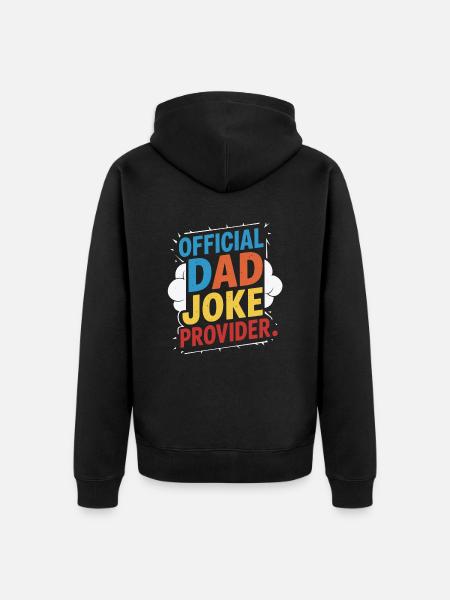 Official Dad Joke Supplier - Unisex Premium Organic Zip Hoodie - black
