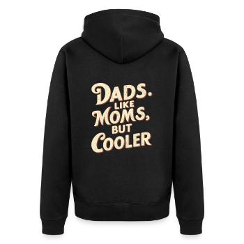 Les papas comme les mamans sont juste cool en disant - Veste à capuche bio Premium Unisexe - noir - Dos - Nico (187cm)