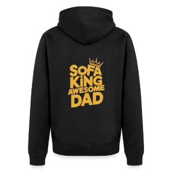 Canapé King Awesome Dad - Veste à capuche bio Premium Unisexe - noir - Dos - Nico (187cm)