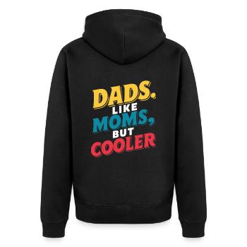 Les papas comme les mamans sont juste cool en disant - Veste à capuche bio Premium Unisexe - noir - Dos - Nico (187cm)