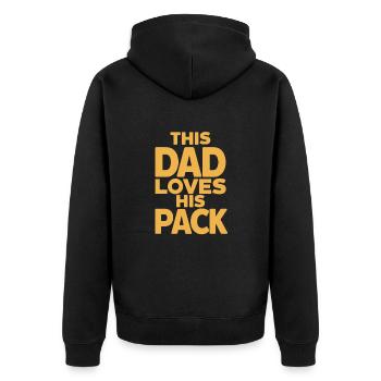 Ce papa aime son sac - Veste à capuche bio Premium Unisexe - noir - Dos - Nico (187cm)