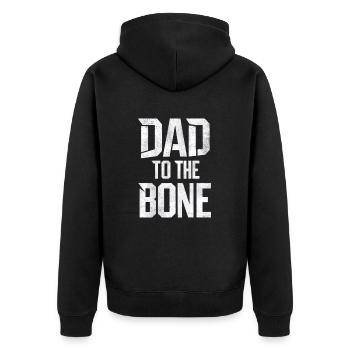 Papa jusqu’à l’os Style unique - Veste à capuche bio Premium Unisexe - noir - Dos - Nico (187cm)