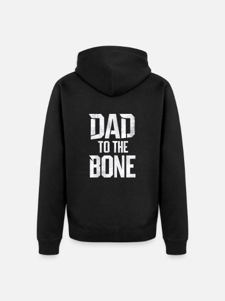 Papa jusqu’à l’os Style unique - Veste à capuche bio Premium Unisexe - noir