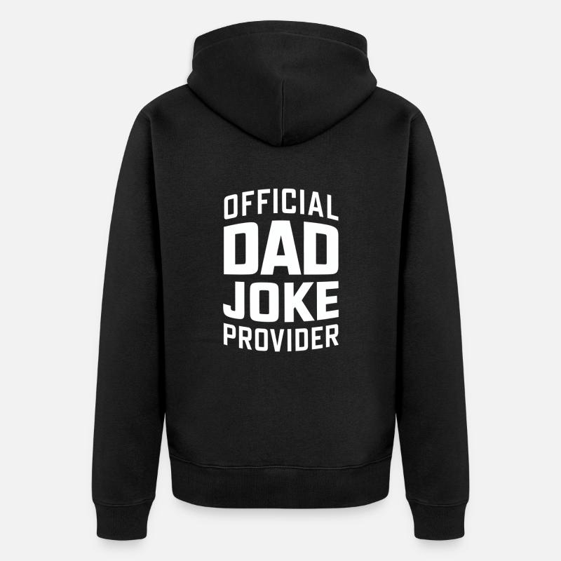 Offizieller Dad Joke Versorger - Unisex Premium Bio Zip Hoodie - Schwarz