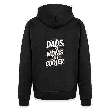 Les papas comme les mamans sont juste cool en disant - Veste à capuche bio Premium Unisexe - noir - Dos - Nico (187cm)