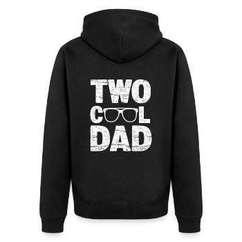 Deux Cool Dad Expression Stylée - Veste à capuche bio Premium Unisexe - noir - Dos - Nico (187cm)
