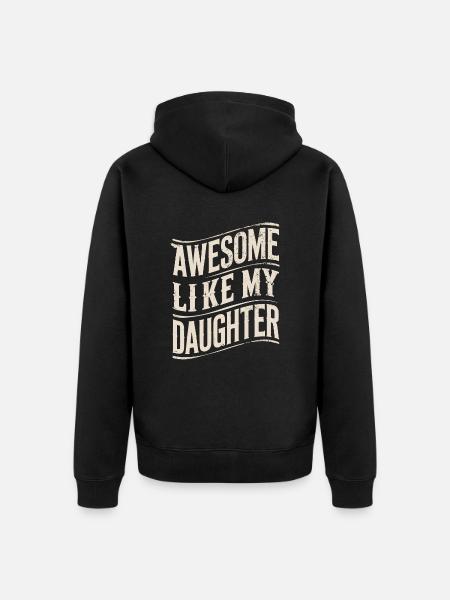 Génial comme ma fille - Veste à capuche bio Premium Unisexe - noir
