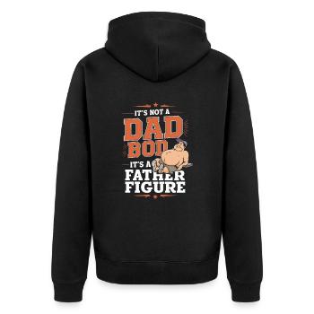 Pas seulement un corps de papa mais une figure paternelle - Veste à capuche bio Premium Unisexe - noir - Dos - Nico (187cm)