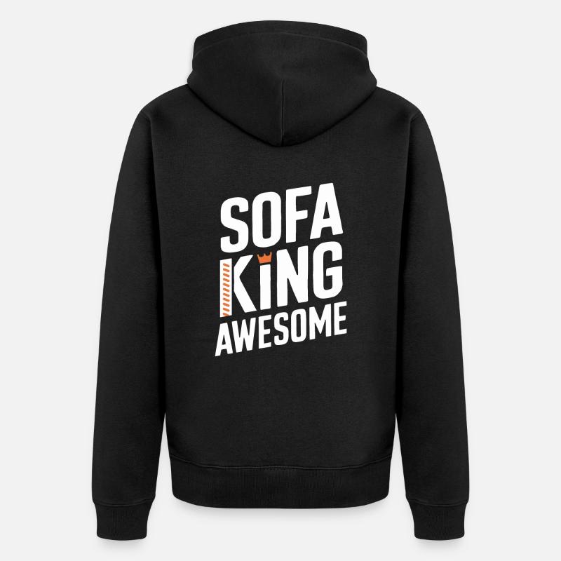 Canapé King Graphismes impressionnants - Veste à capuche bio Premium Unisexe - noir