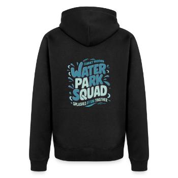 Parc aquatique Squad : vacances en famille, plaisir aquatique - Veste à capuche bio Premium Unisexe - noir - Dos - Nico (187cm)