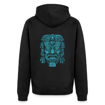 Dieu Maya Mythologie Maya Hunab Ku - Veste à capuche bio Premium Unisexe - noir - Dos - Nico (187cm)