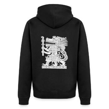 Dieu maya mythologie maya Dieu ancien - Veste à capuche bio Premium Unisexe - noir - Dos - Nico (187cm)