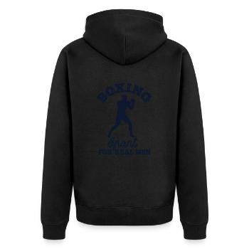 Boxe Sport For Real Men, arts martiaux - Veste à capuche bio Premium Unisexe - noir - Dos - Nico (187cm)
