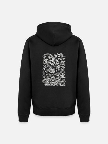 Aztec god Aztec mythology Chalchiuhtotolin - Unisex Premium Organic Zip Hoodie - black