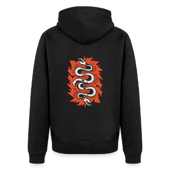 Dieu aztèque Mythologie ancienne Coatlicue - Veste à capuche bio Premium Unisexe - noir - Dos - Nico (187cm)